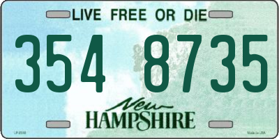 NH license plate 3548735
