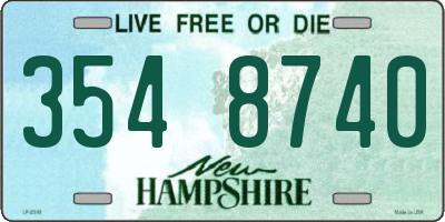 NH license plate 3548740