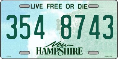 NH license plate 3548743