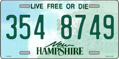 NH license plate 3548749