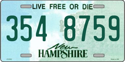 NH license plate 3548759