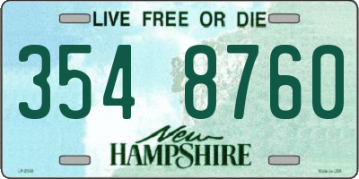 NH license plate 3548760