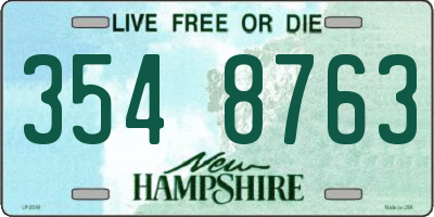 NH license plate 3548763