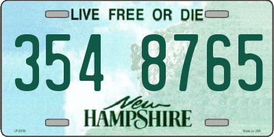 NH license plate 3548765