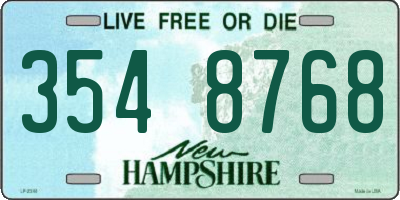 NH license plate 3548768