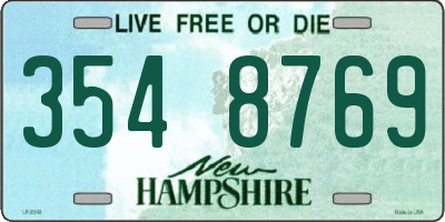 NH license plate 3548769