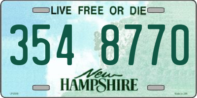 NH license plate 3548770