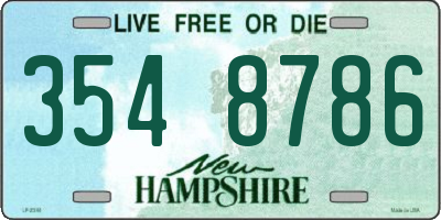 NH license plate 3548786