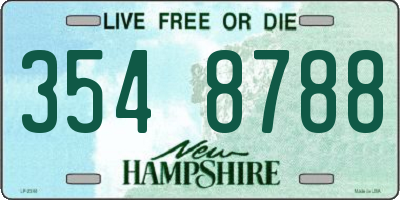 NH license plate 3548788