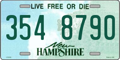 NH license plate 3548790