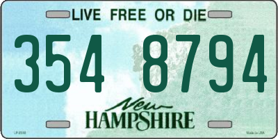 NH license plate 3548794
