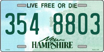 NH license plate 3548803