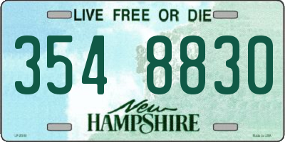 NH license plate 3548830