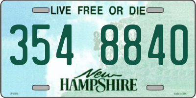 NH license plate 3548840
