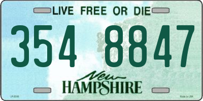 NH license plate 3548847