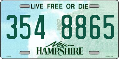 NH license plate 3548865