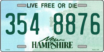 NH license plate 3548876