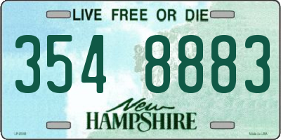 NH license plate 3548883