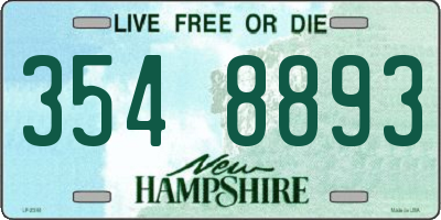 NH license plate 3548893