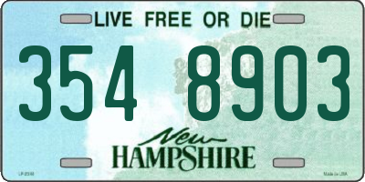 NH license plate 3548903