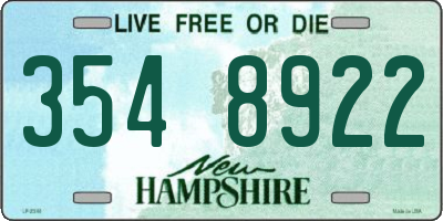 NH license plate 3548922