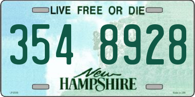 NH license plate 3548928