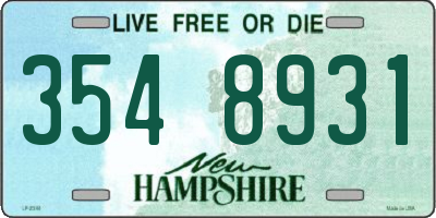 NH license plate 3548931