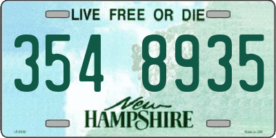 NH license plate 3548935