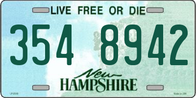 NH license plate 3548942