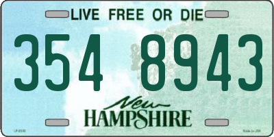 NH license plate 3548943