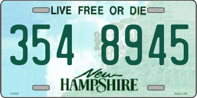 NH license plate 3548945