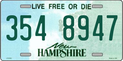 NH license plate 3548947