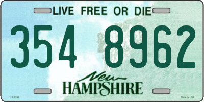 NH license plate 3548962