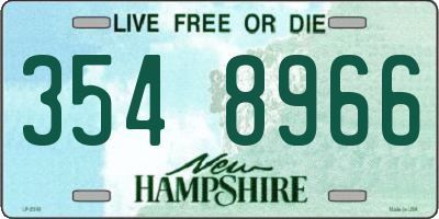 NH license plate 3548966
