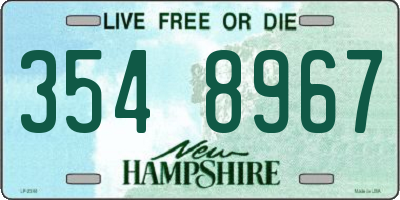 NH license plate 3548967
