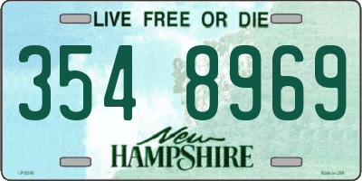 NH license plate 3548969