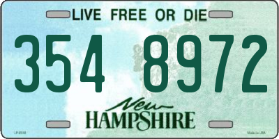 NH license plate 3548972