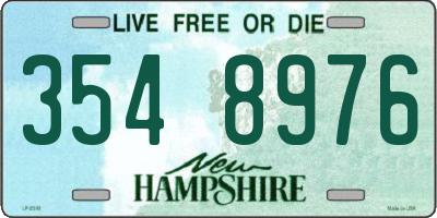 NH license plate 3548976