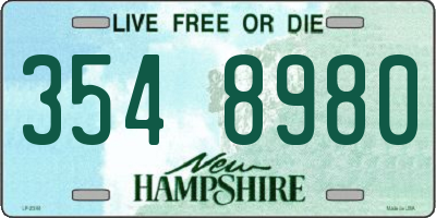 NH license plate 3548980