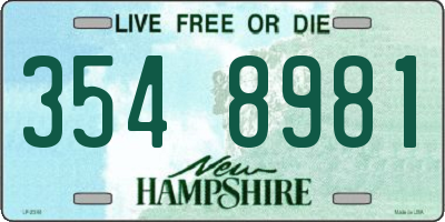 NH license plate 3548981