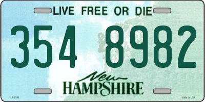 NH license plate 3548982