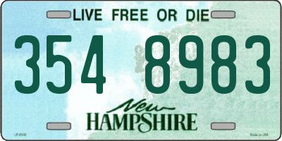 NH license plate 3548983