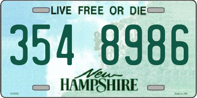 NH license plate 3548986