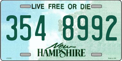 NH license plate 3548992