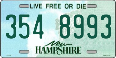 NH license plate 3548993