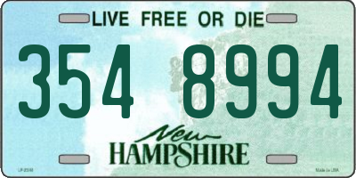 NH license plate 3548994