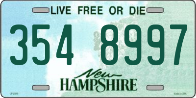 NH license plate 3548997