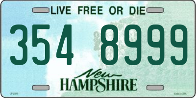 NH license plate 3548999