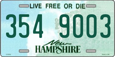 NH license plate 3549003