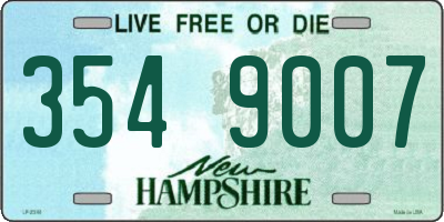 NH license plate 3549007